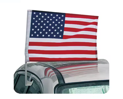 Car Flag Fixed Window Clip Mount Car Flagpole Digital Printed Flag for Most Vehicle Windows Automotive Window Mount Flag